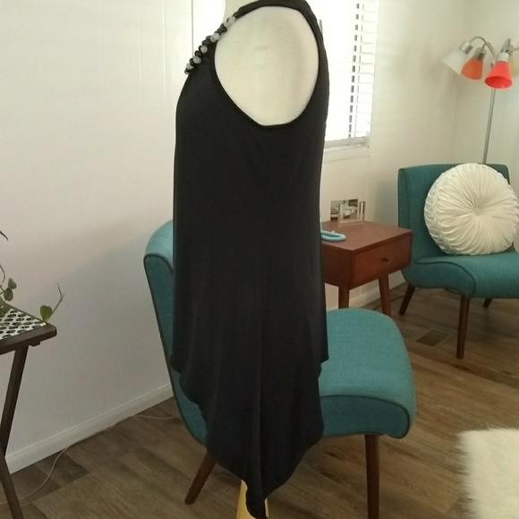 Carmen Black Sleeveless Beaded Neckline NWT - Picture 5 of 6